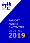 Rapport annuel d'activités de l'ETNIC - 2019