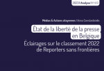 Analyse du CPCP, N°469 - Janvier 2023 - Etat de la liberté de la presse en Belgique