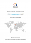 Revue de presse internationale (RPI), RPF 14 - du 3 au 16 octobre 2020