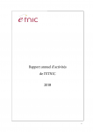 Rapport annuel d'activités de l'ETNIC - 2018