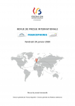 Revue de presse internationale (RPI), RPF 07 - du 11 au 24 janvier 2020