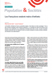 Les Français·es veulent moins d’enfants