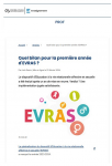 Quel bilan pour la premi&egrave;re ann&eacute;e d'EVRAS ?