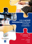 Les Cahiers de l'ULB et du PFWB, n°1 - 2014 - Quelle activité parlementaire en période d'affaires courantes ?