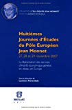 La libéralisation des services d'intérêt économique général en réseau en Europe : huitièmes journées d'études du Pôle européen Jean Monnet, 27, 28 et 29 novembre 2007