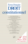 Revue française de droit constitutionnel, n°121 - 2020/1 - Varia