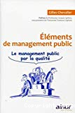 Eléments de management public : le management public par la qualité