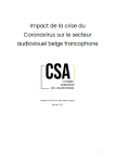 Impact de la crise du Coronavirus sur le secteur audiovisuel belge francophone (2/2)
