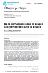 De la démocratie sans le peuple à la démocratie avec le peuple