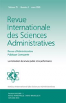 Revue internationale des sciences administratives, n°1 - 2009