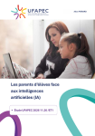Les parents d'élèves face aux intelligences artificielles