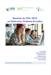 Résultats de PISA 2025 en Fédération Wallonie-Bruxelles